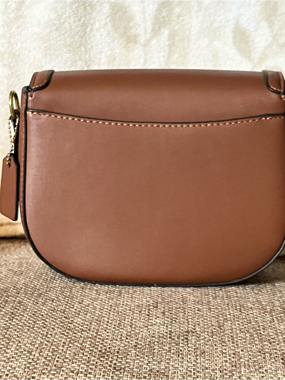 Coach Brown & Cream Signature Canvas Crossbody with Gold Turnlock - Picture 3 of 4